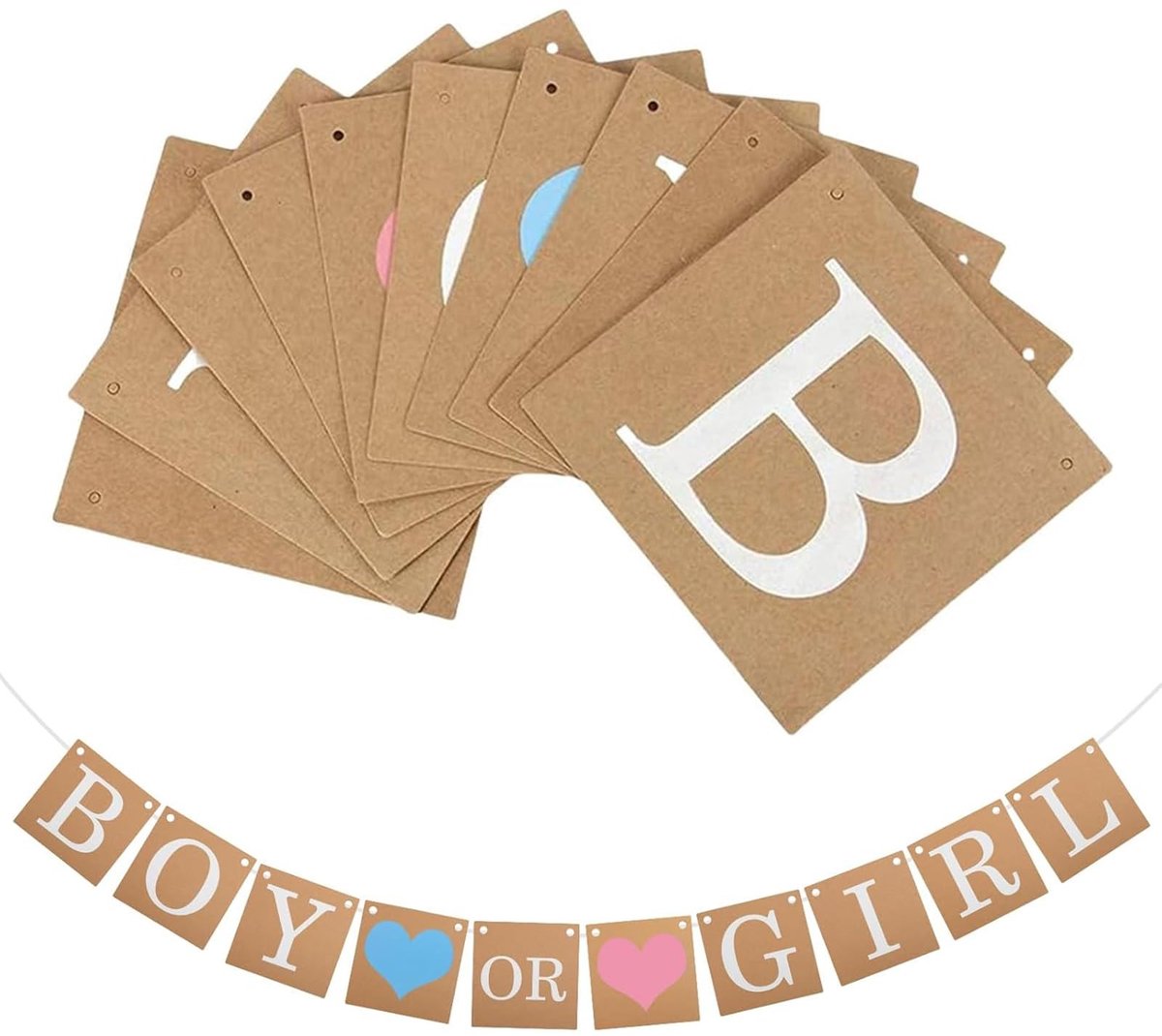 Dailygoods - Gender Reveal Party decoratie Banner voor Baby douche decoratie - herbruikbare jongen of meisje Banner voor Gender Reveal ceremonie, Baby douchegift