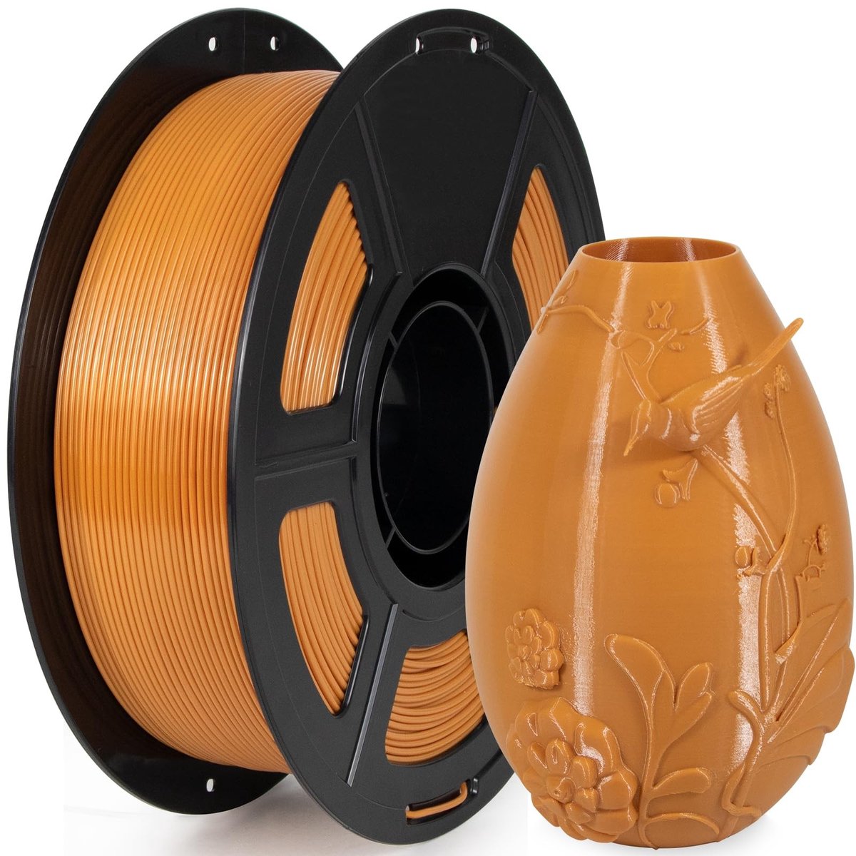 Dailygoods- PETG Filament 1.75 mm 1KG - Amber 3D-printerfilament - Slagvastheid - Hechting tussen lagen - Glanzende afwerking - Mechanisch anti-klit - 3D-printer Filament