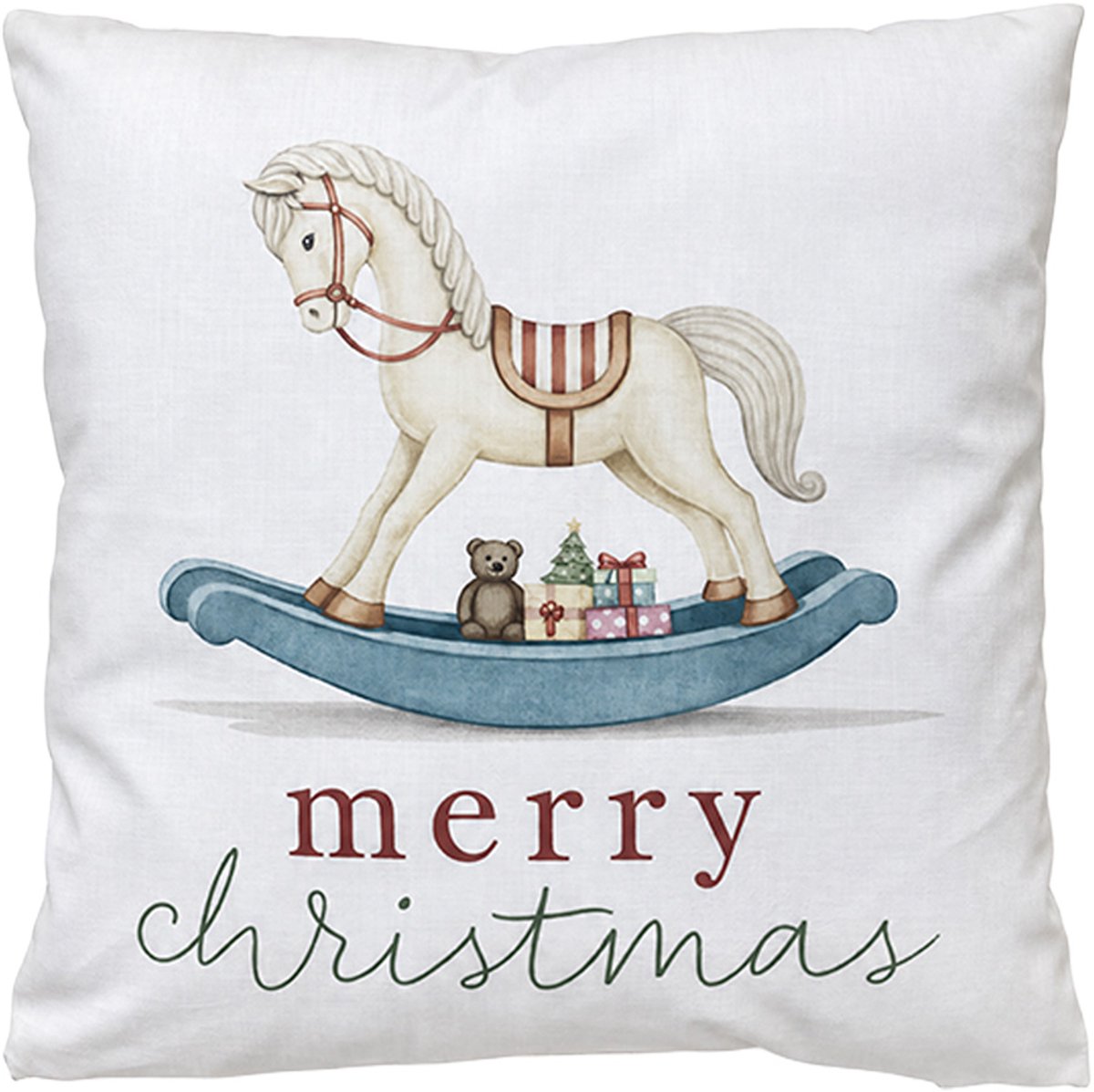 Clayre & Eef Sierkussen 45x45 cm Beige Polyester Kerst