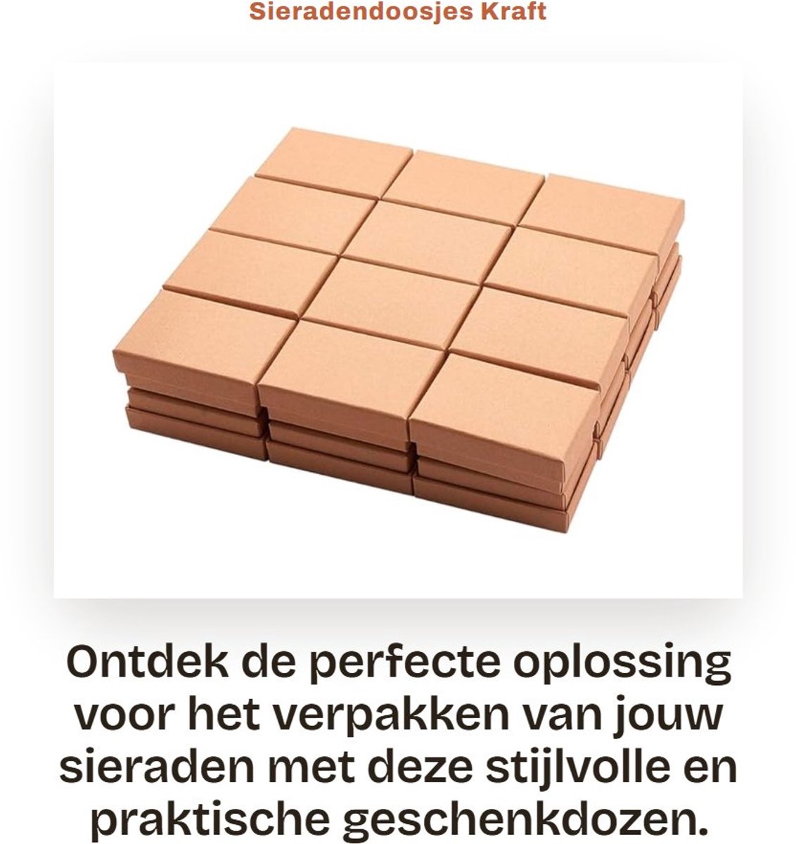 Dailygoods- Sieradendozen 24 Stuks - Geschenkdozen met Deksel - Kartonnen Dozen - Voorgevuld met Spons - Eenvoudig en Elegant - Perfect voor Sieraden