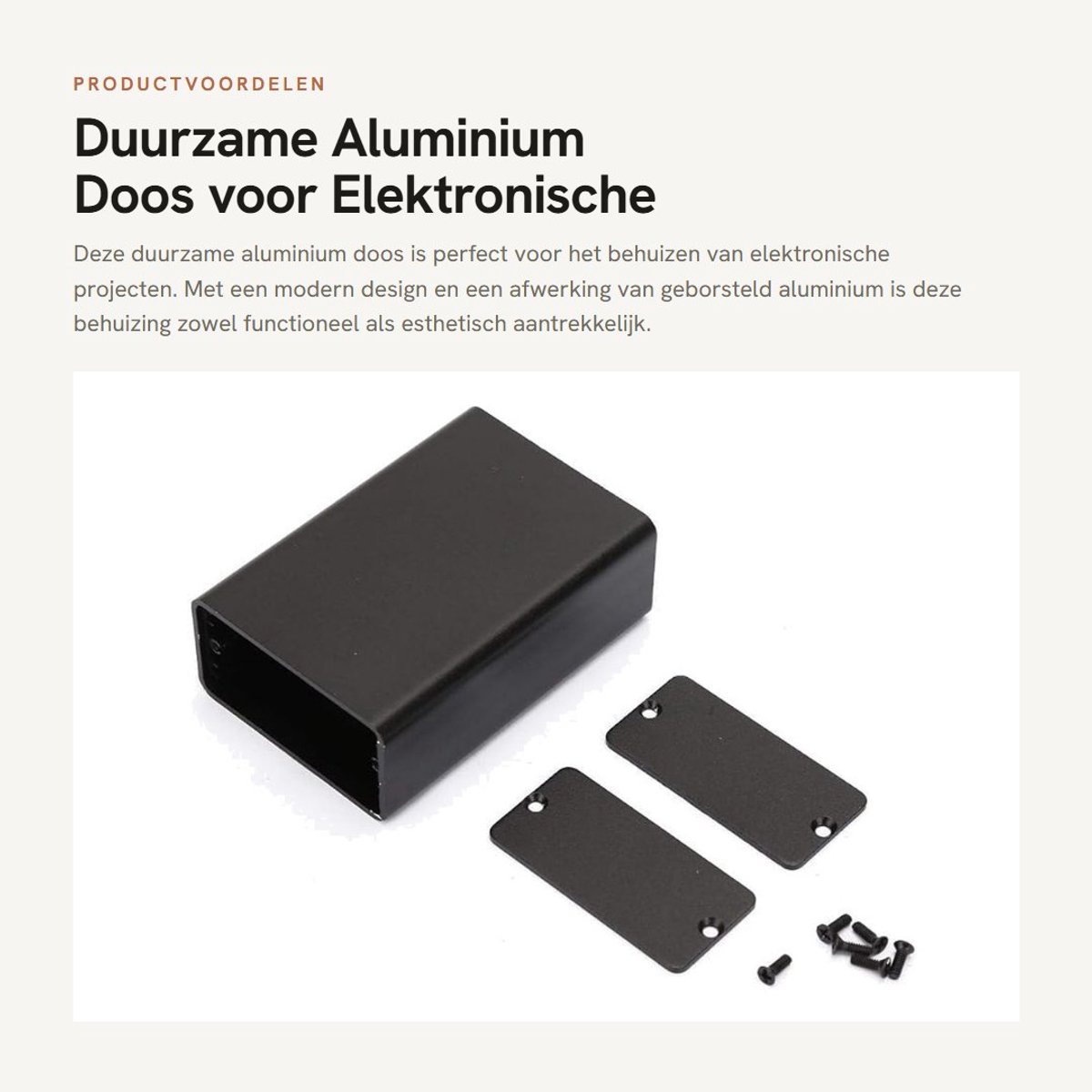 Dailygoods - Duurzame Aluminium Doos voor Elektronische Projecten