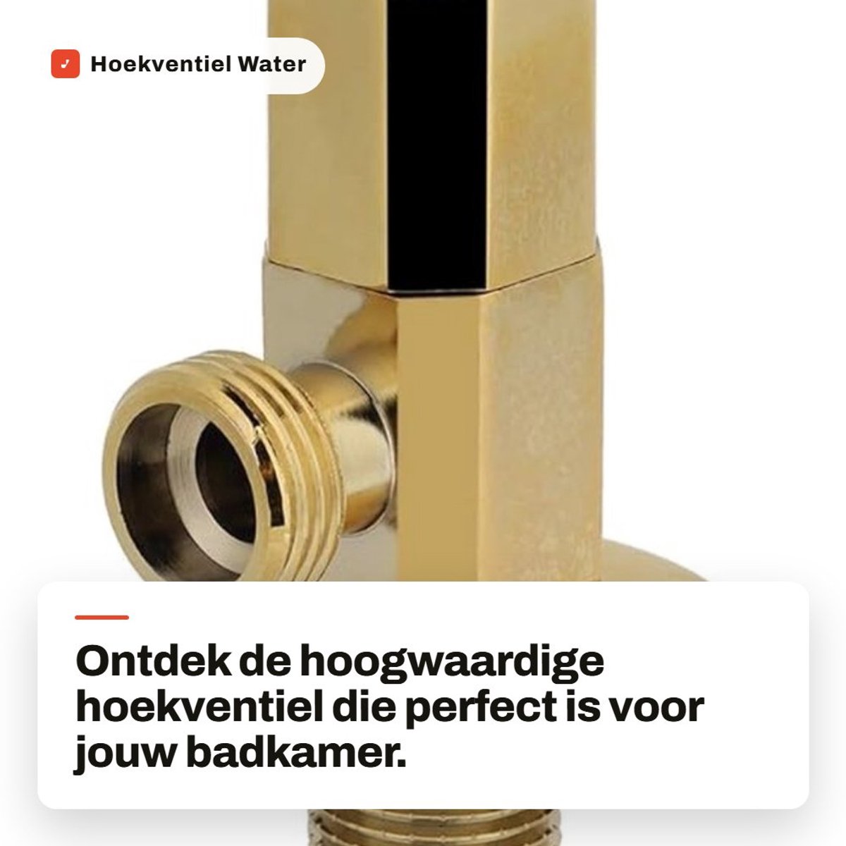 Dailygoods- Hoekventiel 1/2" - Messing Goud - Roestbestendig - Krasbestendig - Duurzaam - Eenvoudige installatie - Hoogwaardige kwaliteit - Waterkraan