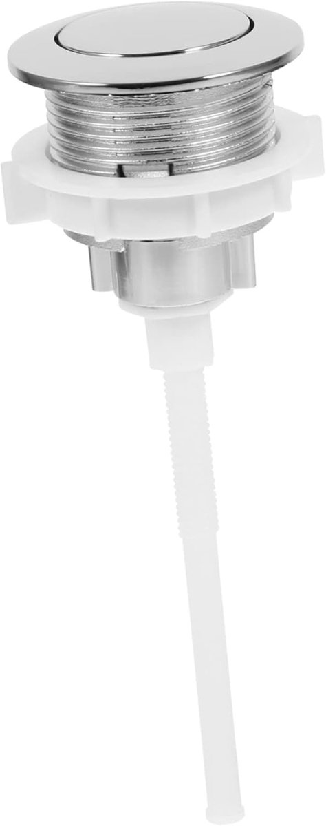 Toilet Drukknoppen - Spoelknop Tank - Toilet Reparatie - Eenvoudige Vervanging - 1 Stuk - Zilver