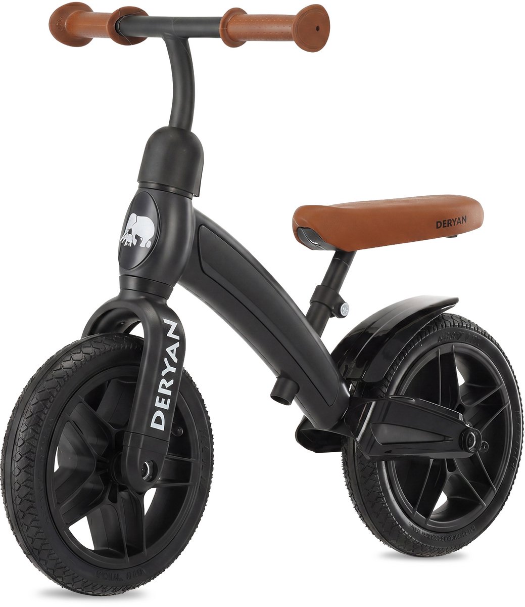 Deryan Luxe Loopfiets 10 inch - Kinderfiets - Zwart — afbeelding 2