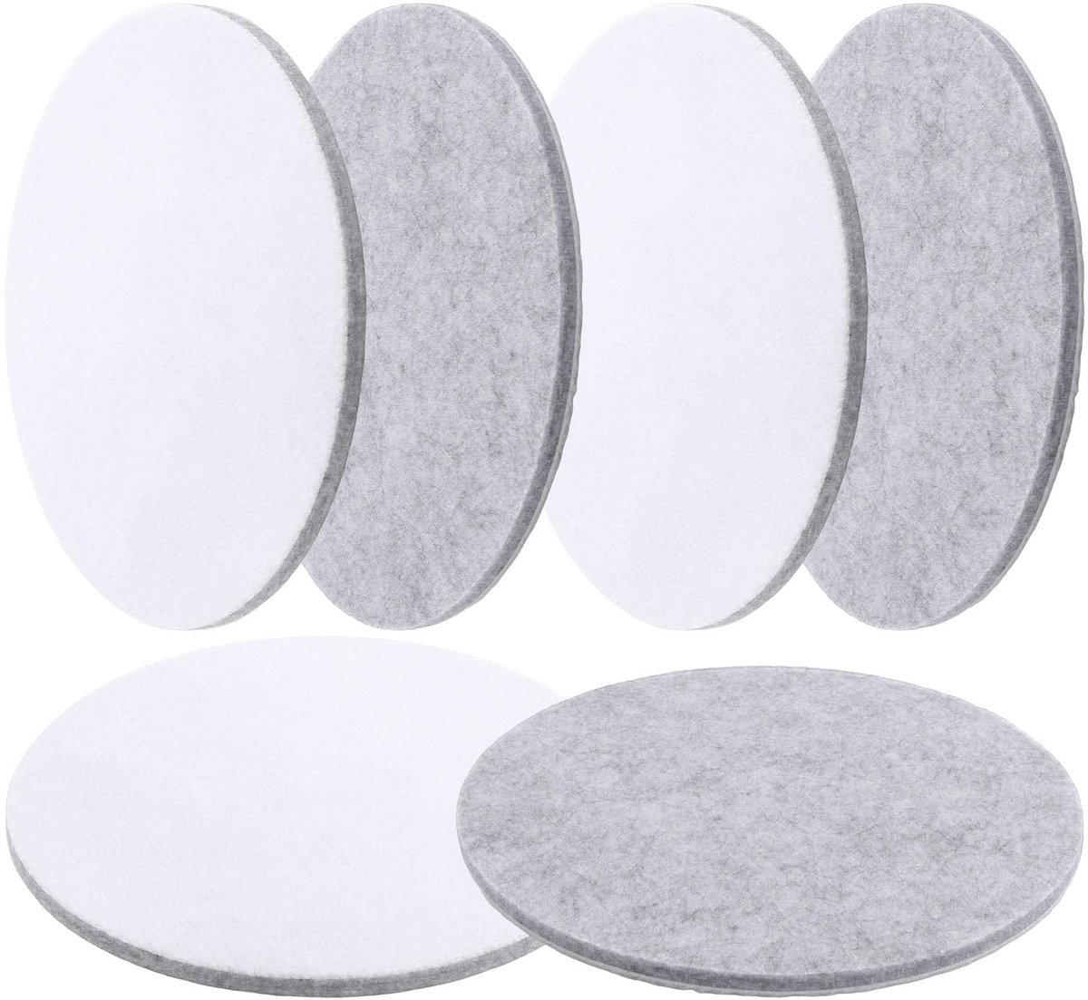 Dailygoods- Polijstschijf 150 mm - 6 stuks - Polijstpads Vilt - Geschikt voor Bosch - Klittenband - Voor Hout/Metaal/Marmer - Polijstpad