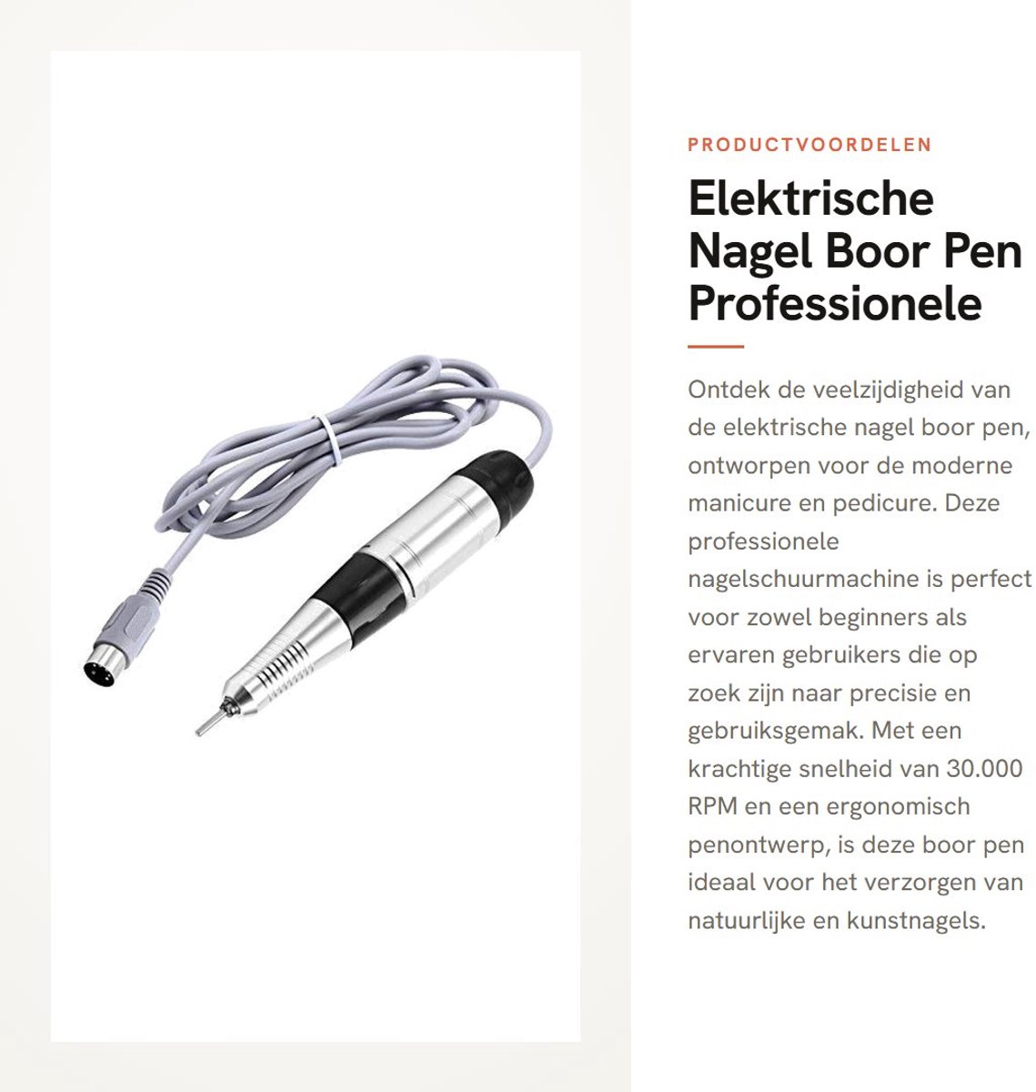 Dailygoods - Elektrische Nagel Boor Pen - Professionele Nagelschuurmachine - Handig en gebruiksvriendelijk - Geschikt voor manicure en pedicure - Duur...