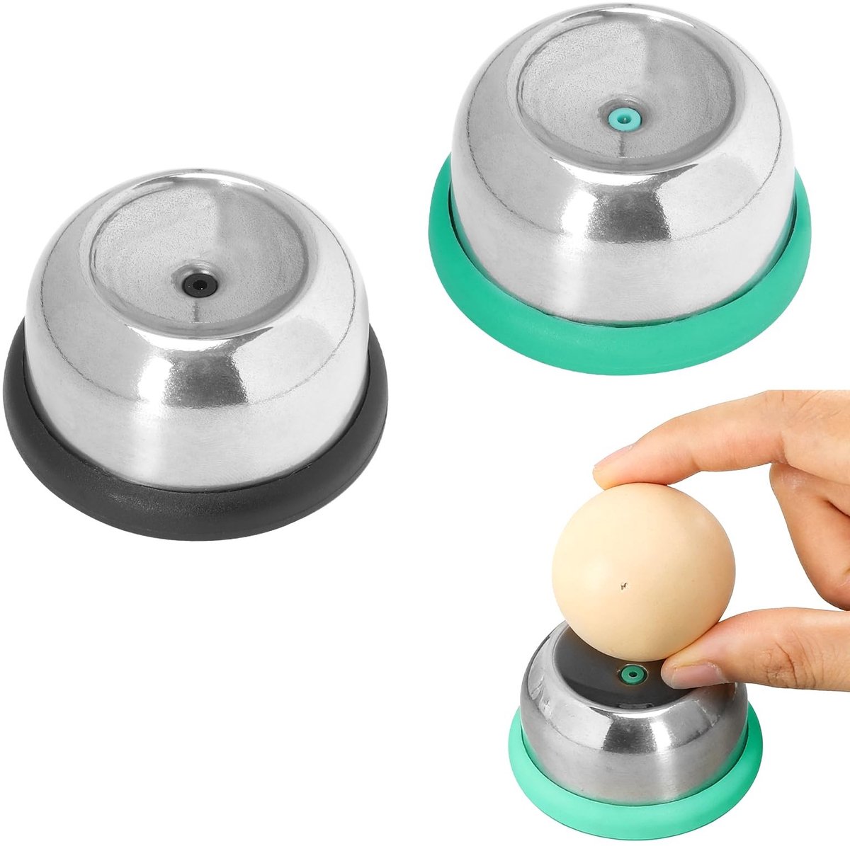 Dailygoods - Eierprikker, eierprikker, eierprikker van roestvrij staal, halfautomatische eierprikker, eierprikker, eierkraker, eierprikker voor gekookte eieren, keukengerei voor eiergadget 5,7 cm