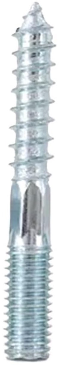 Dubbele schroef - Haakbout pen - Meubels bevestigen - Zelftappend ontwerp - M8 x 200mm - Metaal