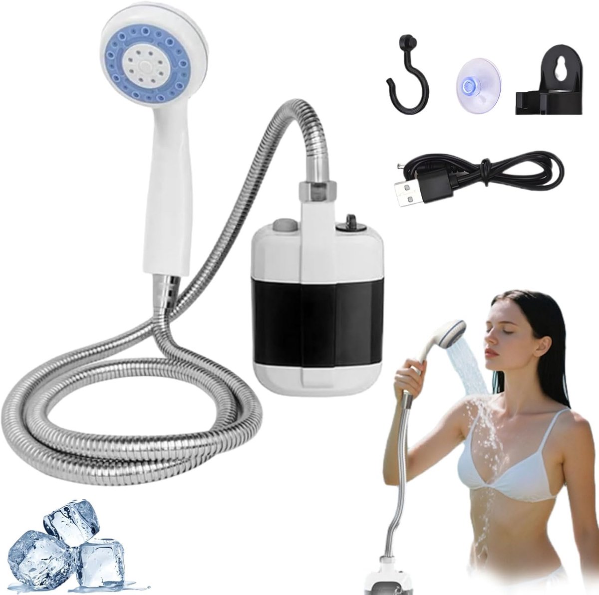 Camping Douche - Buitendouche - Tuindouche - Draagbare Douche - Mobiele Douche - 1500mAh