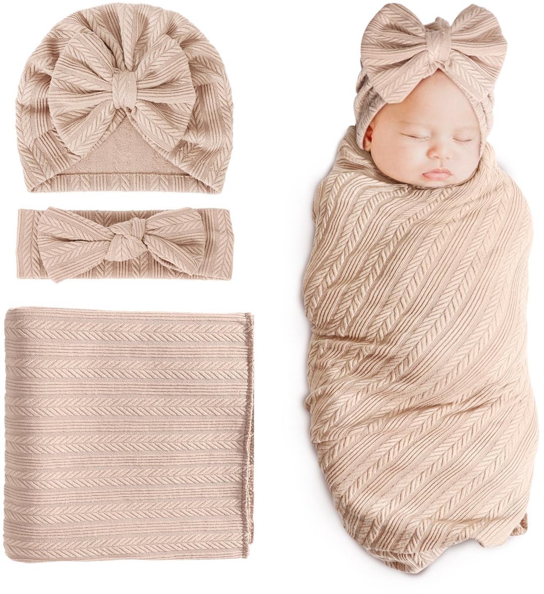 Dailygoods- Geboortedeken Warm - Baby Deken - Peuter Deken - Baby Dekentje - Veilig Wikkelen - Zacht voor Tere Huid - Babydeken
