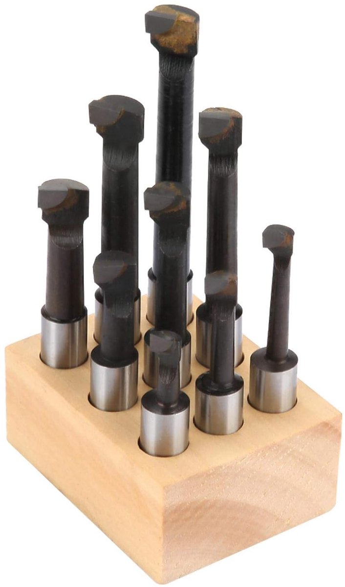 Ronte - Boorstang set 9 stuks 12 mm, instelbaar voor binnengaten - hardmetalen punt
