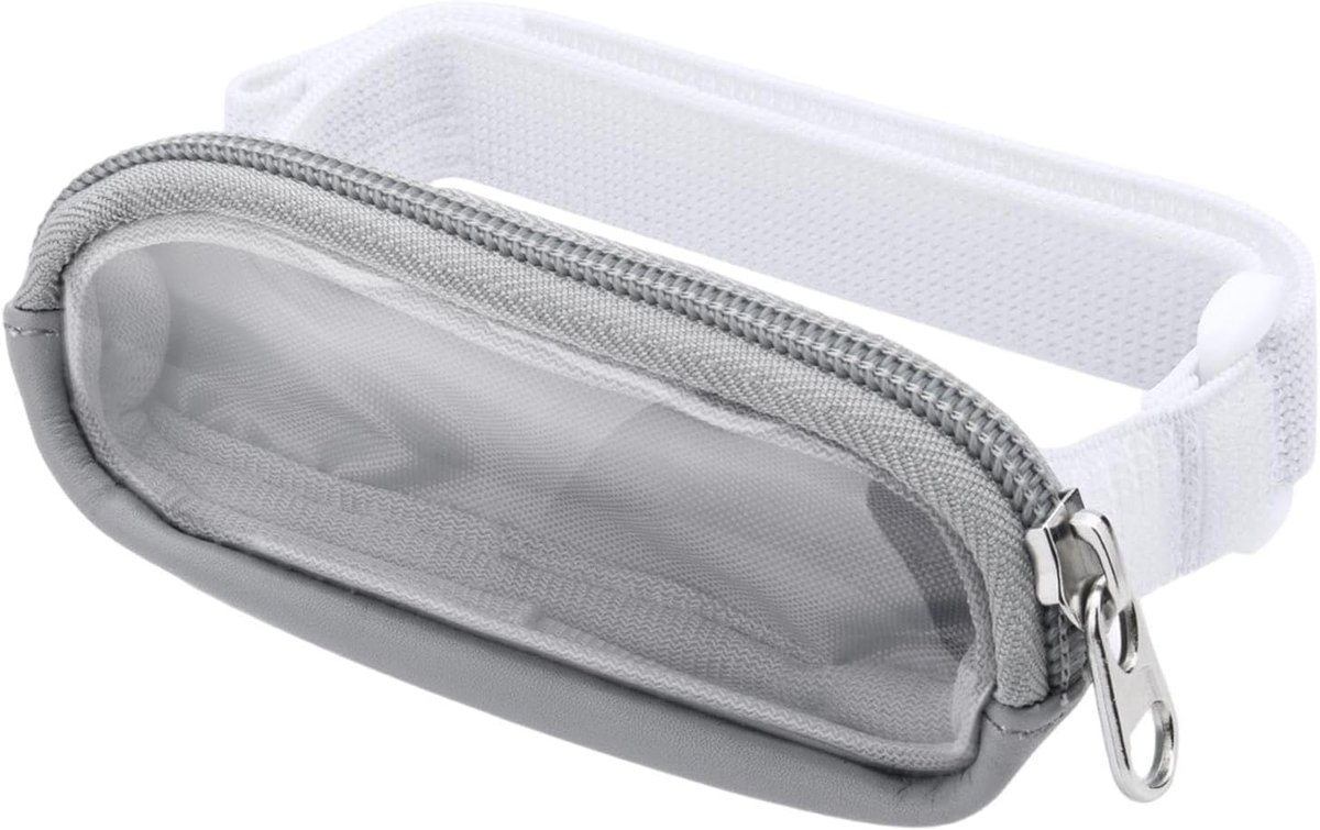 Lippenstift Houder - Zonneklep Organizer - Auto Interieur - Verstelbare Band - 10.5x3.5cm - Grijs