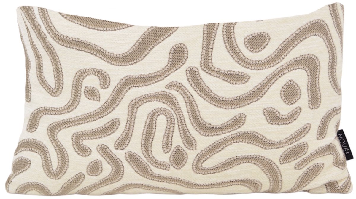 NOVÉE Sierkussen Chenille Flow Crème | 30 x 50 cm | Velvet/Polyester