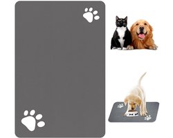 Dailygoods - MOLIMOLI Bowl Pad Hond Katten, Anti-slip Siliconen Pad Voedsel Bowl, Absorberende Quick Dry Food Mat Katten, Voedsel Pad Katten, 60x40cm Hond Bowl Pad