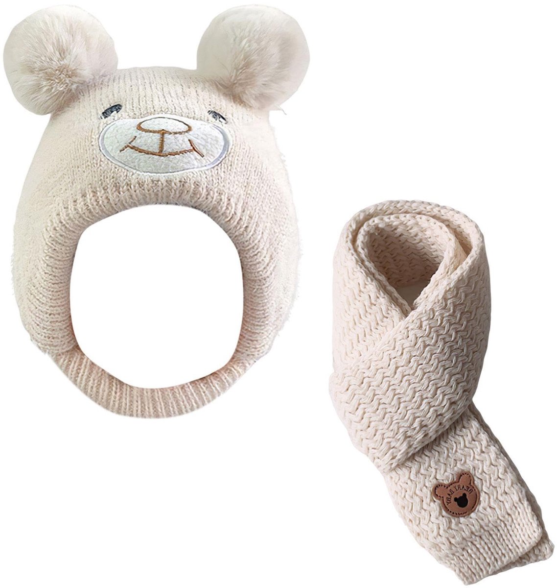 Dailygoods- Babybreienhoed Verdikte Warme Hoed - Baby Muts - Sjaal - Polyester - Geschikt Voor 1-4 Jaar - Zacht En Comfortabel - Babymuts