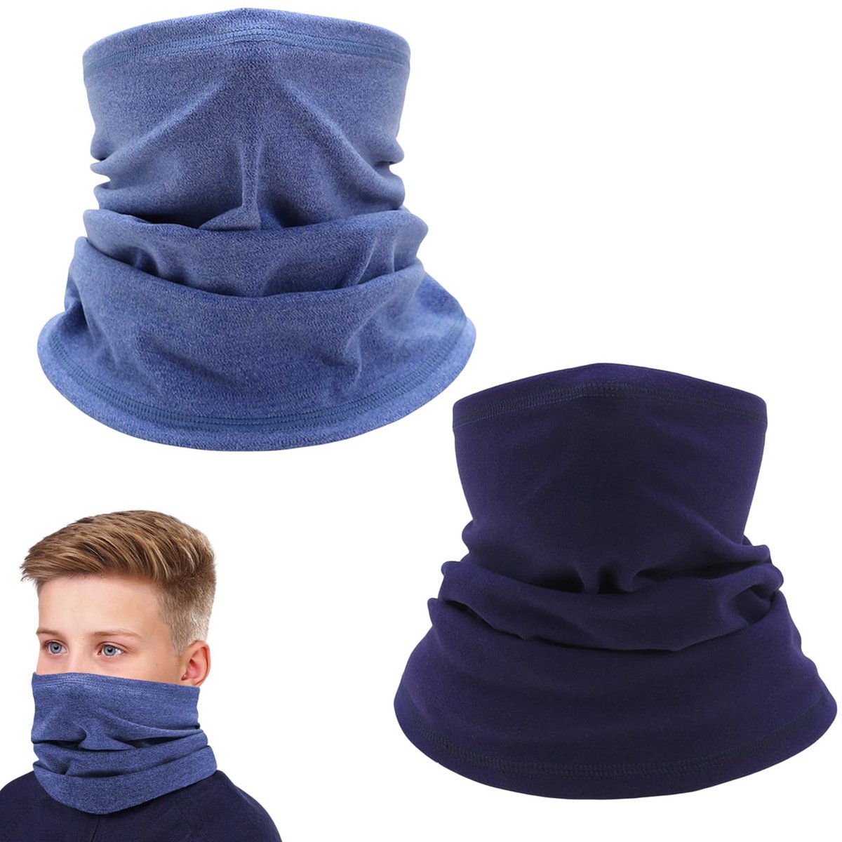 Dailygoods- Colsjaal 2 Stuks - Multifunctionele Halswarmer - Winter Nekwarmer - Ademend en Warm - Geschikt voor Kinderen - 30 x 20 cm