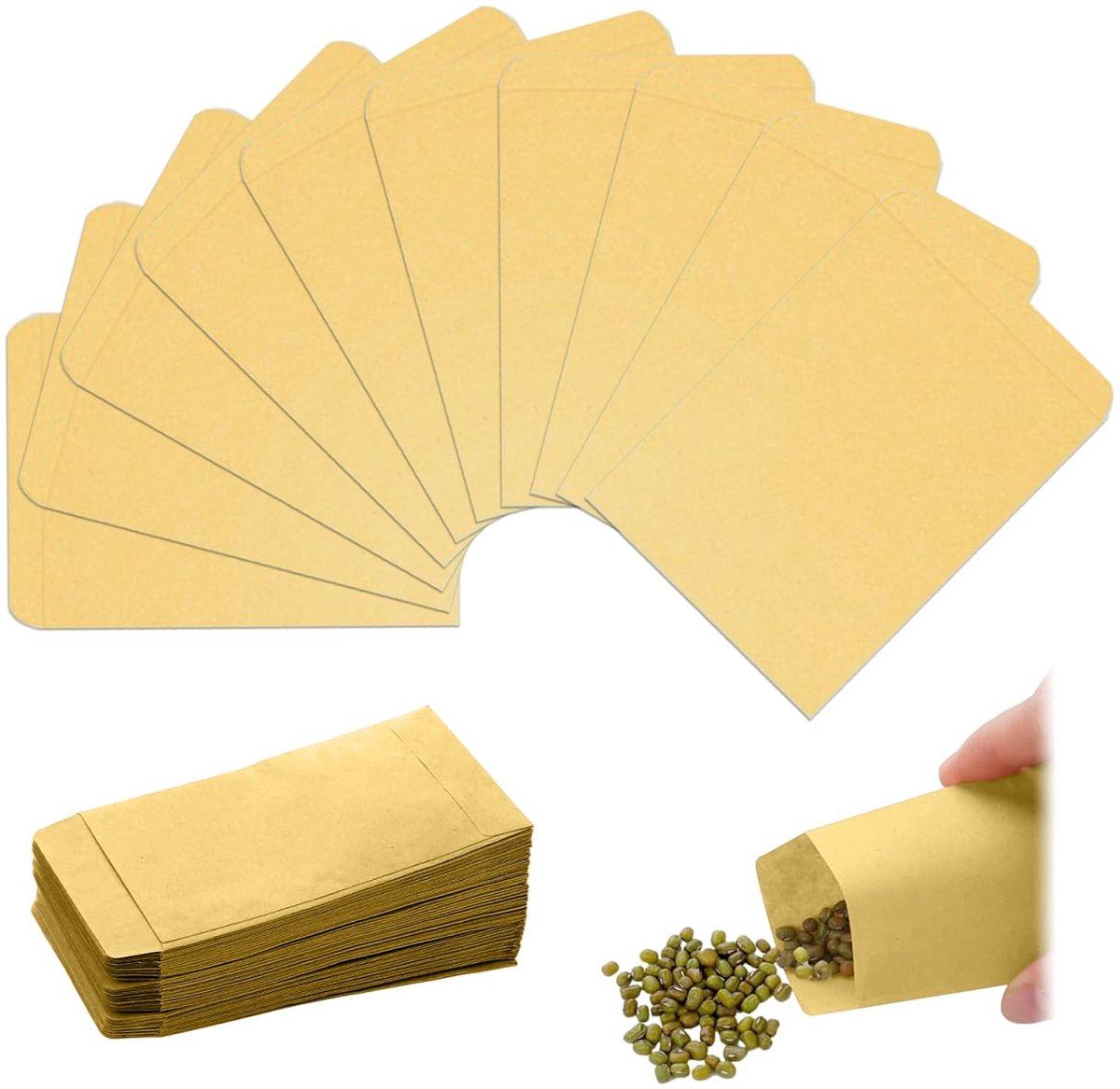 Dailygoods- Papieren Zakken Sterk en Duurzaam - Papieren Draagtassen - Papieren Zakken met Handvat - 25 x 21 cm - Milieuvriendelijk - Geschikt voor Meerdere Toepassingen - Verpakkingszakken