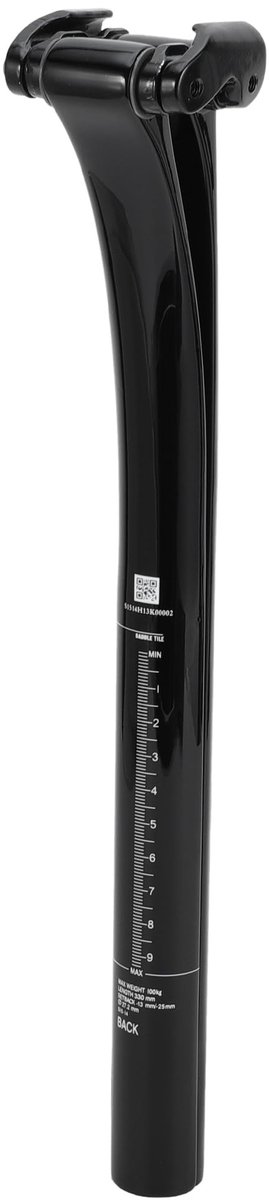 Dailygoods - Fietszadelpennen 27.2x330mm Fietszadelpen Zadelpen Zadelbuis Koolstofvezel Glans Zwart Verstelbare Hoek Seat 12 mm Offset