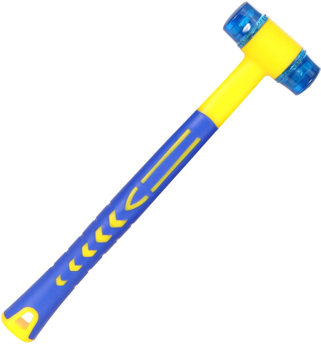 Dailygoods- Rubberen Hamer Ergonomisch Ontwerp - Kleine Kampeerhamer - Antislip Handgreep - Geschikt voor Sieraden - 24 x 6 cm - Kunststof/Rubber