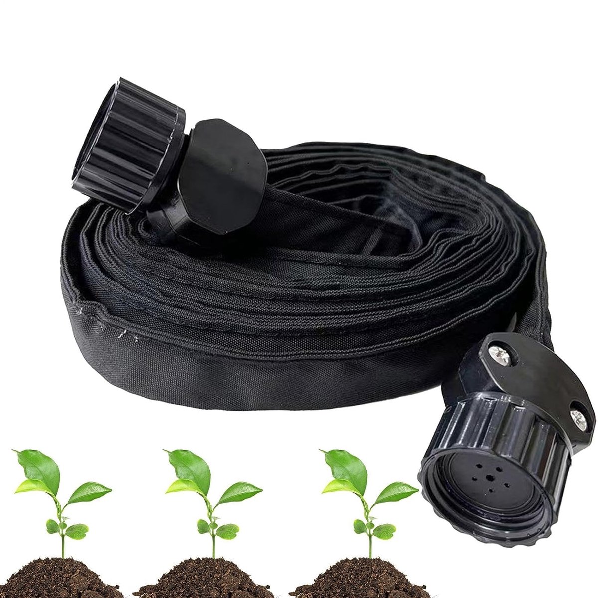 Irrigatieslang - Druppelslang - Planten Water Geven - Dubbellaags PVC - 15 meter - Groen
