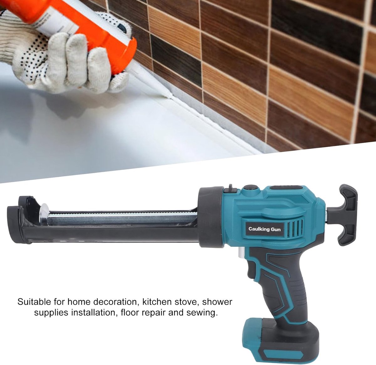 Kitpistool - Kitspuit - Aanrecht Reparatie - Variabele Snelheden - 300 ml - Zwart