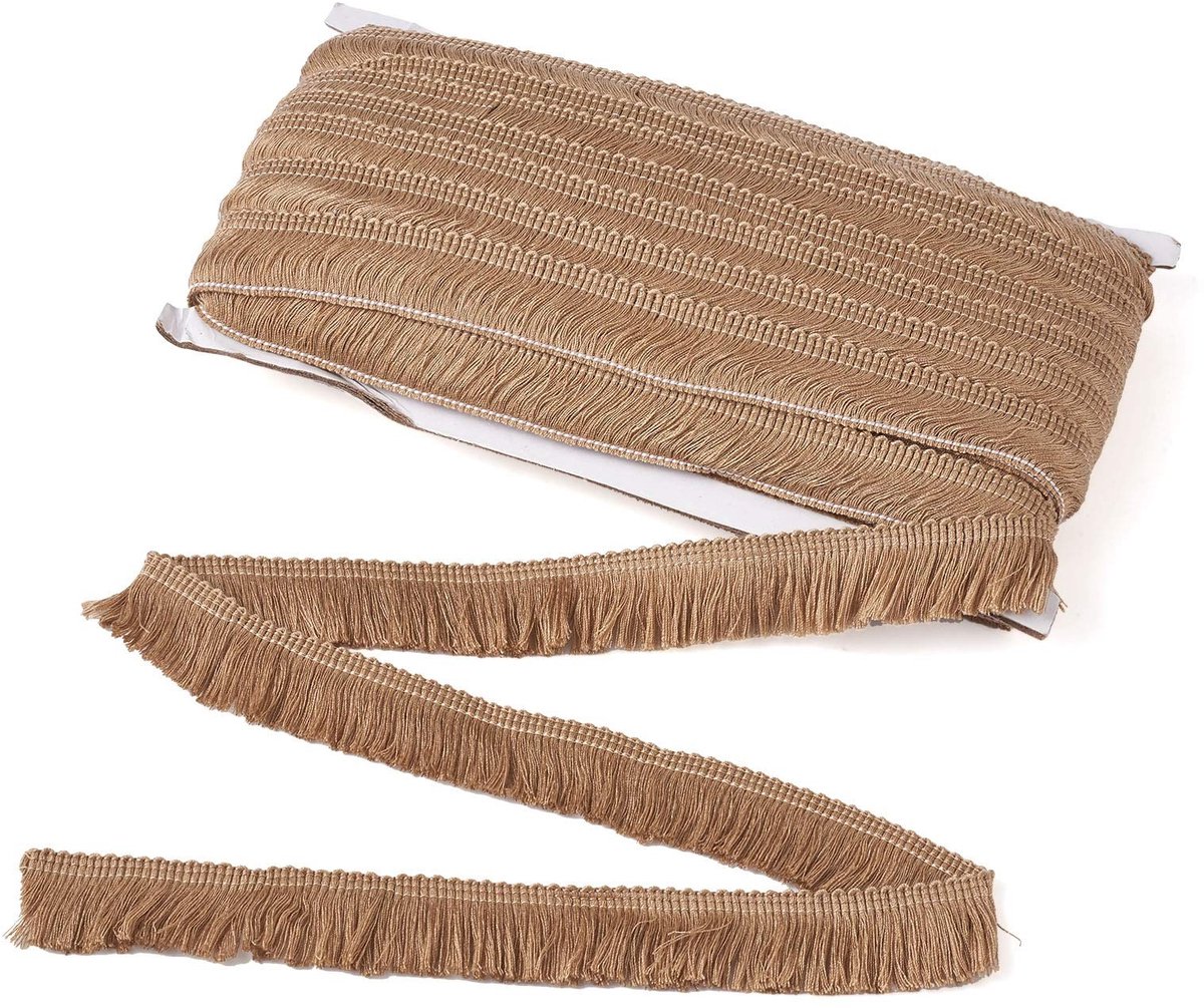 Dailygoods- Franje 2,5 cm - Polyester Kwastje Trim - Beige - Naaien - Huisdecoratie - Lichtgewicht en Duurzaam - Lint
