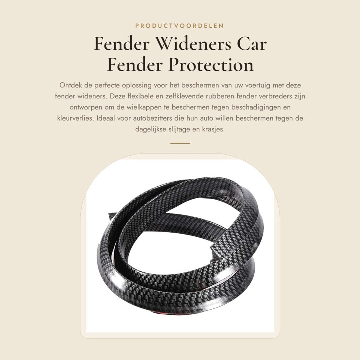 Dailygoods- Spatbordverbreding 15 mm - Rubber - Flexibel