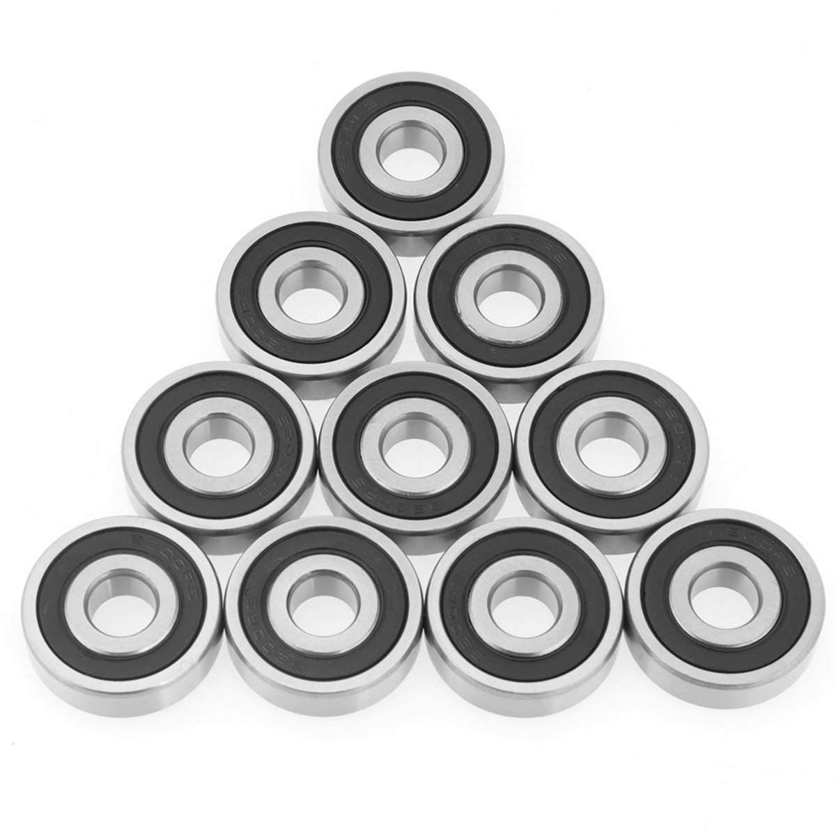 Dailygoods- Rillenkogellager 10 Stuks - Hoogwaardig Staal - Dubbel Gummieerd - Binnendiameter 10 mm - Buitendiameter 30 mm - Dikte 9 mm - Lagers