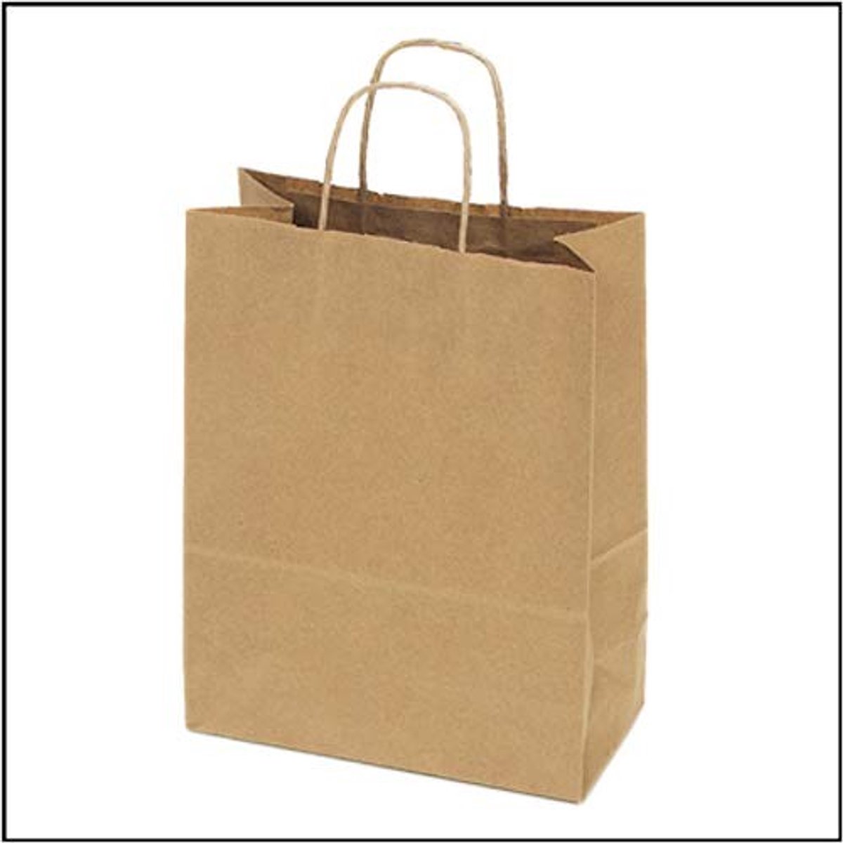 Dailygoods- Draagtassen Groot - 50 Stuks - Bruine Kraft - 100 Grams - Hoogte 41 cm - Breedte 32 cm - Bodem 12 cm - Papieren Tassen