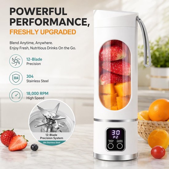 Omgoods - LOMUG Draagbare Blender voor Smoothies 450ml — afbeelding 4