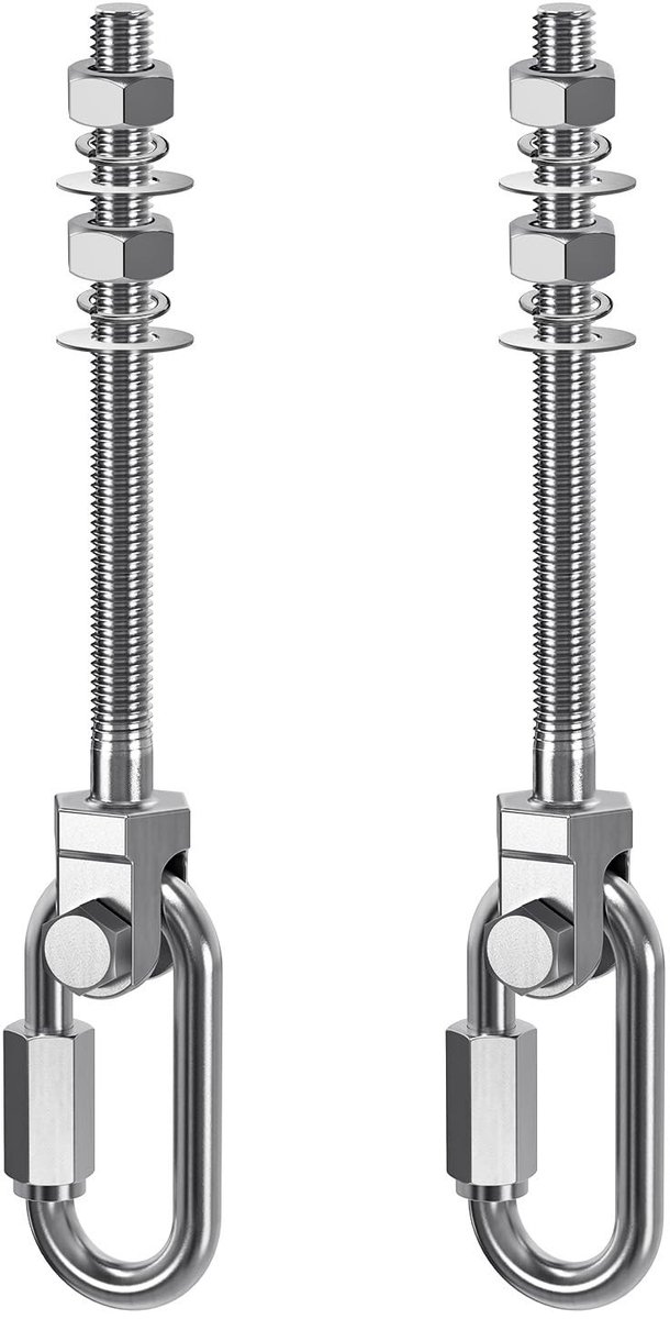 Omgoods - Set van 2 Swinghaken voor Hangmat - M10 x 128 mm