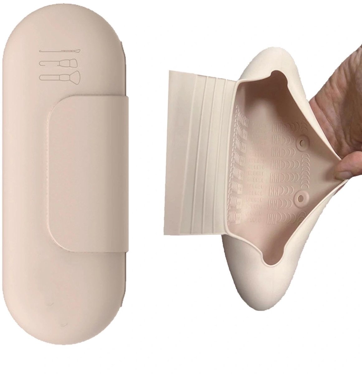Omgoods - Wasbare Silicone Makeup Brushes Bag voor Vrouwen