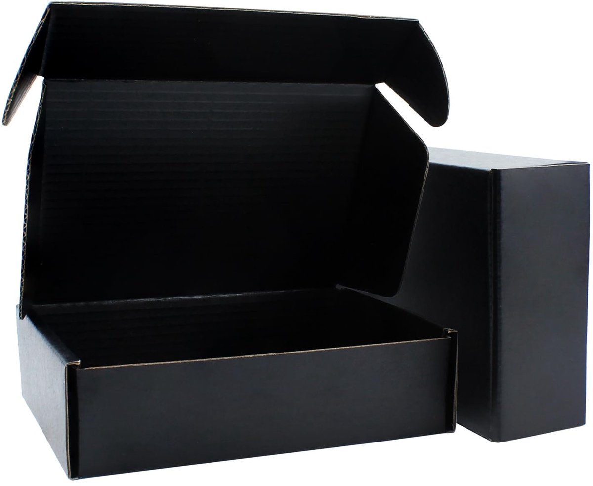 Omgoods - Recyclebare Zwarte Verzenddoos 15 x 10 x 4 cm, 25-pack
