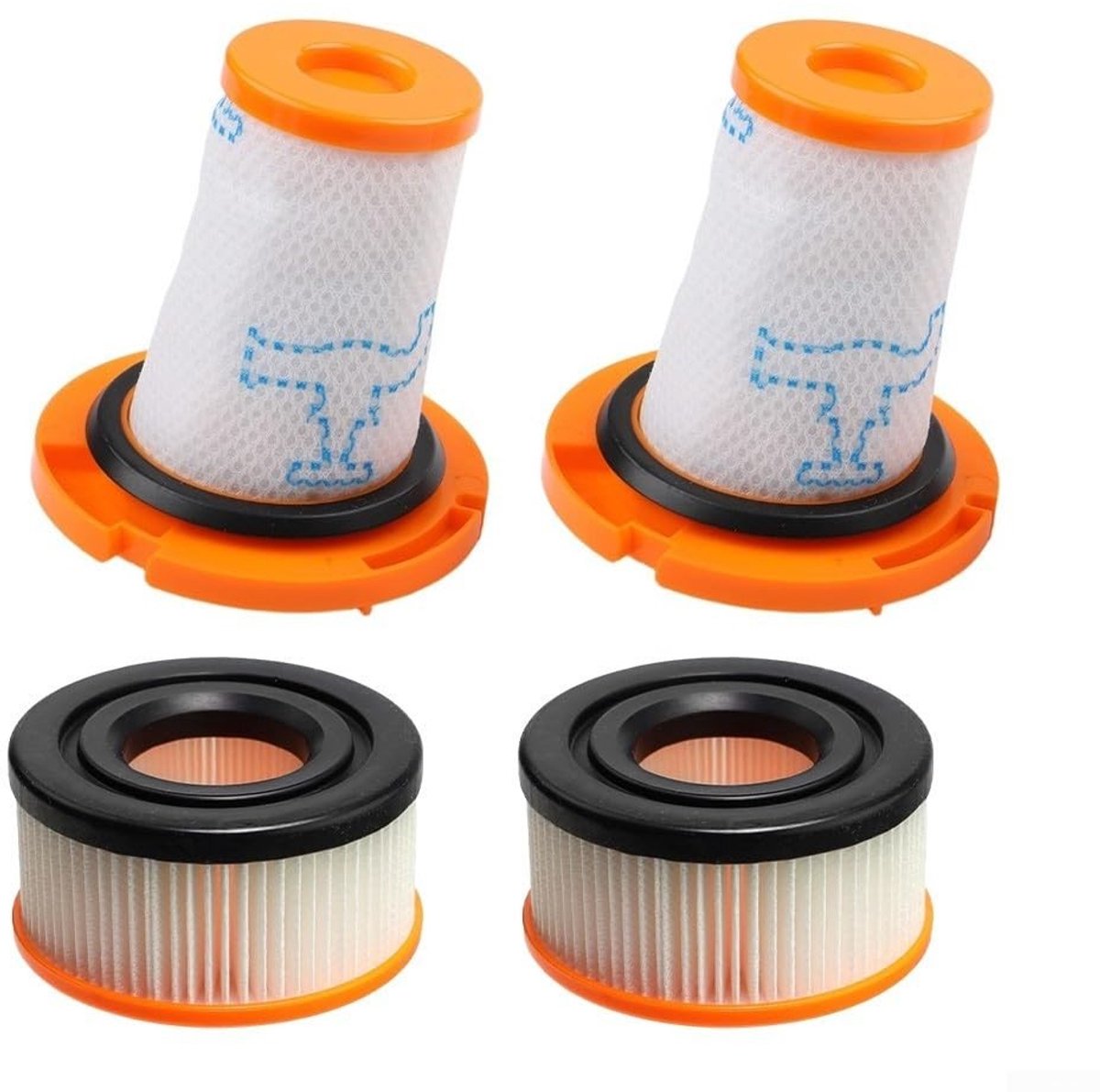 Omgoods - Filter Set voor Diverse Snoerloze Stofzuigers, Wasbaar en Herbruikbaar