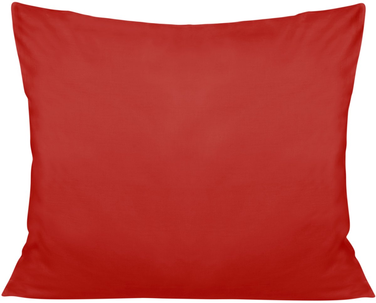 Darymex Katoen Satijn - Kussensloop - 100% Katoen - 40x60 cm - Rood Egaal