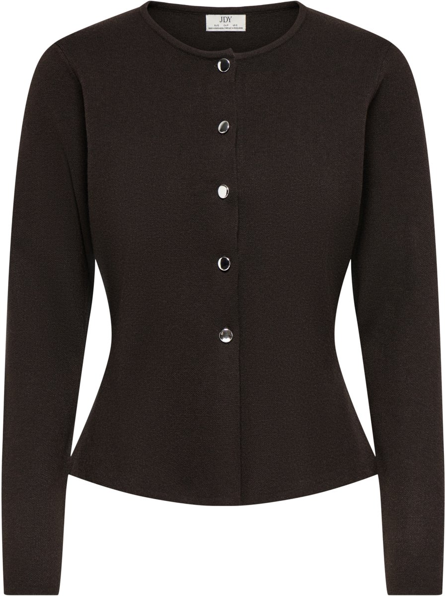 Jacqueline de Yong Vest Jdyprime Life L/s On Fitted Cardiga 15347276 Chocolate Torte Dames Maat - XXL