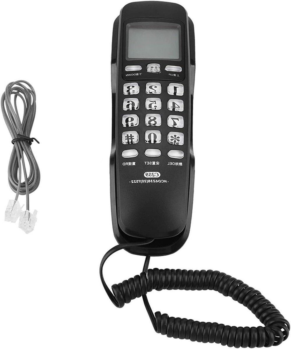 Vaste Telefoon - Wandtelefoon Analoog - Thuiswerken Bellen - Ruisonderdrukking - 19.8 cm - Standaard