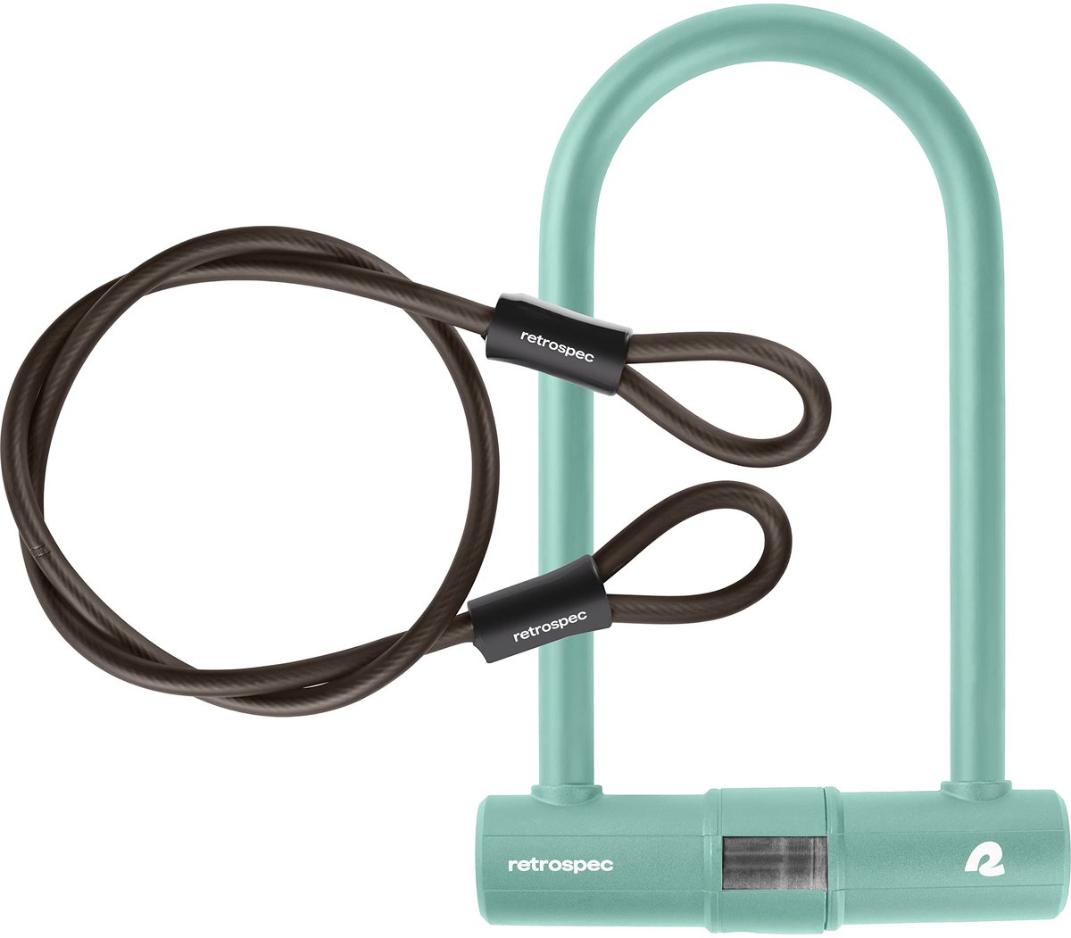 SnelShoppen - Retrospec Lookout U-Lock Fietsslot met 4 Meter Veiligheidskabel, Robuust Anti-Diefstal Fietsslot met 14 mm Beugel, Pickbestendig en Veil