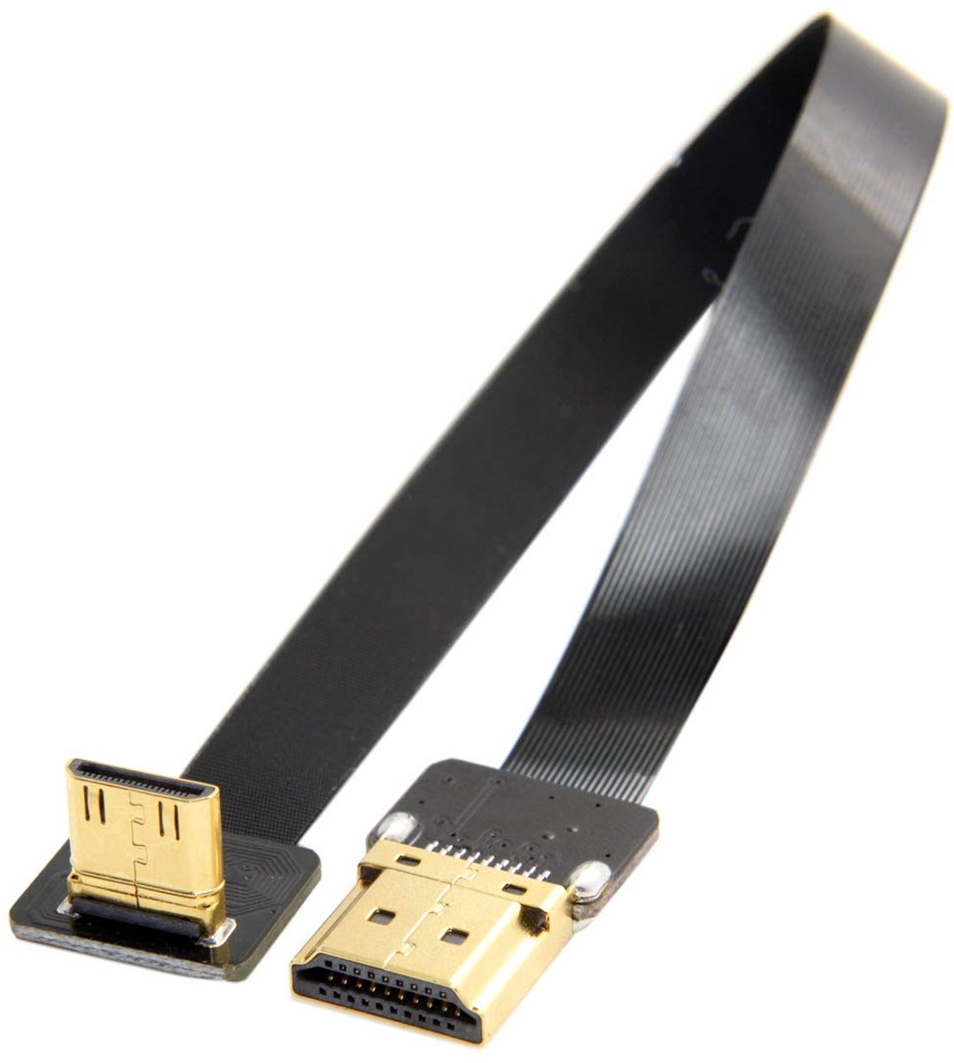 CYFPV FPV Mini HDMI Male naar HDMI Male FPC Flat Cable 90 graden omhoog schuin 20 cm voor FPV HDTV Multicopter luchtfotografie