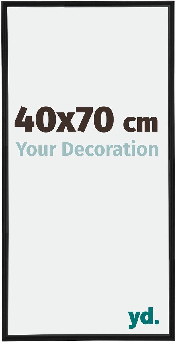 Fotolijst 40x70 cm - Zwart Mat - Kunststof met Acrylglas - Anti-reflex - Ideaal voor foto's en posters - SnelShoppen