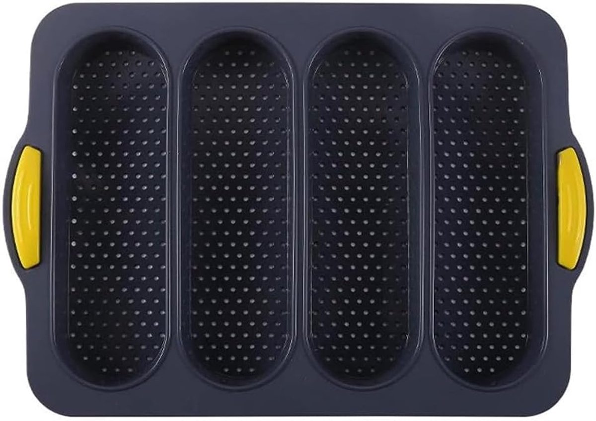 Stokbrood Bakplaat Siliconen - 4 Holte Franse Brood Bakpan Non-Stick - Hotdog Bakken Tin Lang Brood Vorm
