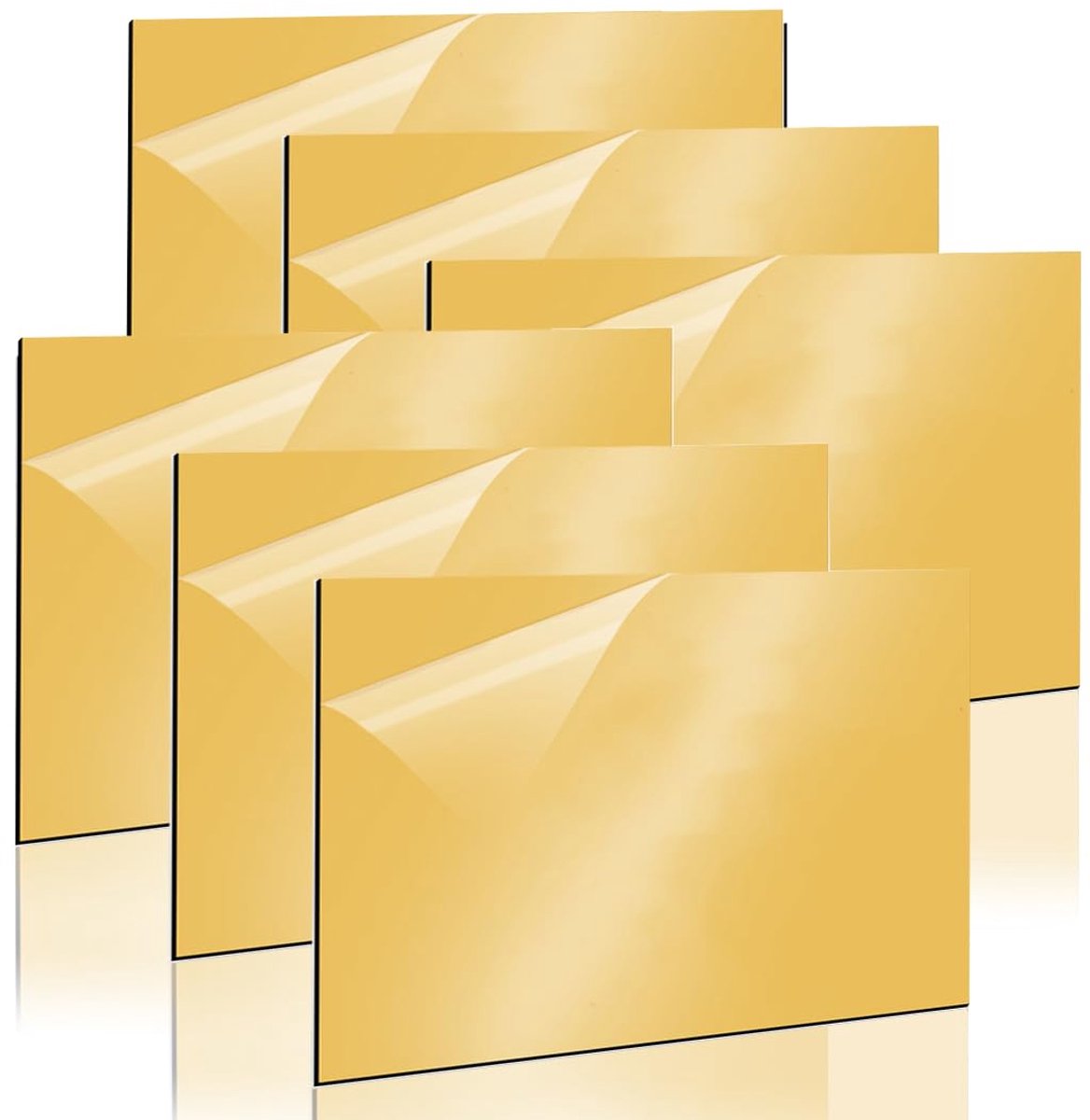 ABS kunststof plaat 30 x 20 cm, 6 stuks lasergraveerplaat, lasergravure kunststof plaat 1,3 mm graveerplaat, laser blanks voor graveren, schilderijen, doe-het-zelf knutselen, snijden