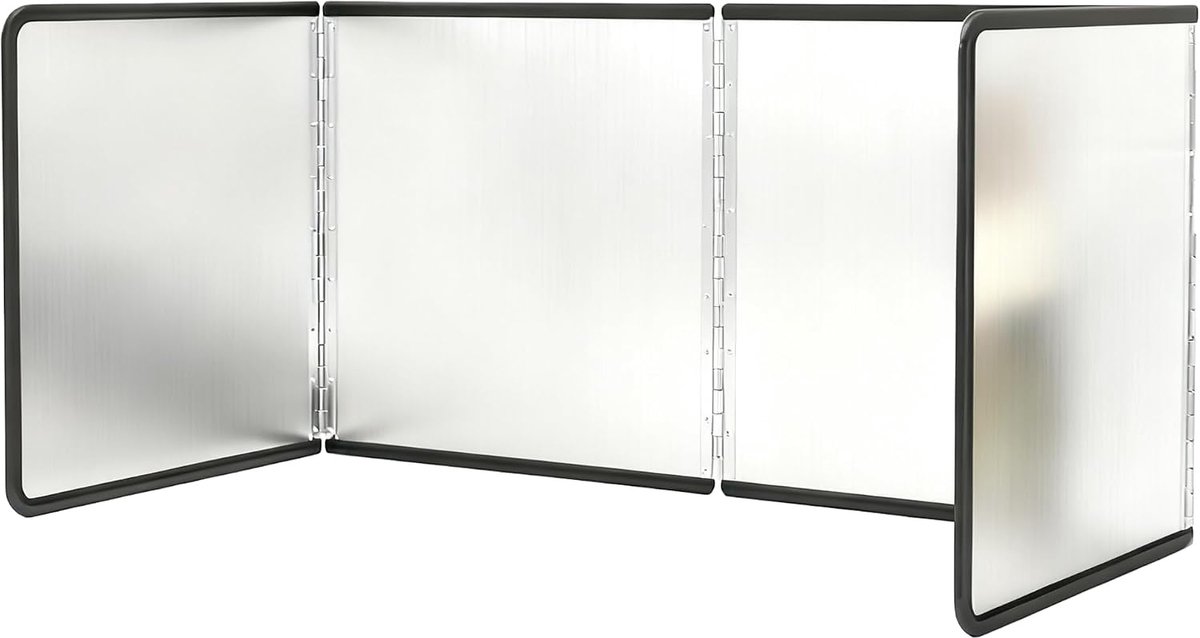 SnelShoppen - Windfromort Spatscherm - Keuken Achterwand, Spatscherm, RVS, Hittebestendig en Lichtgewicht, 4-zijdig/3-zijdig, 30 cm Hoog, 80 cm Lang,