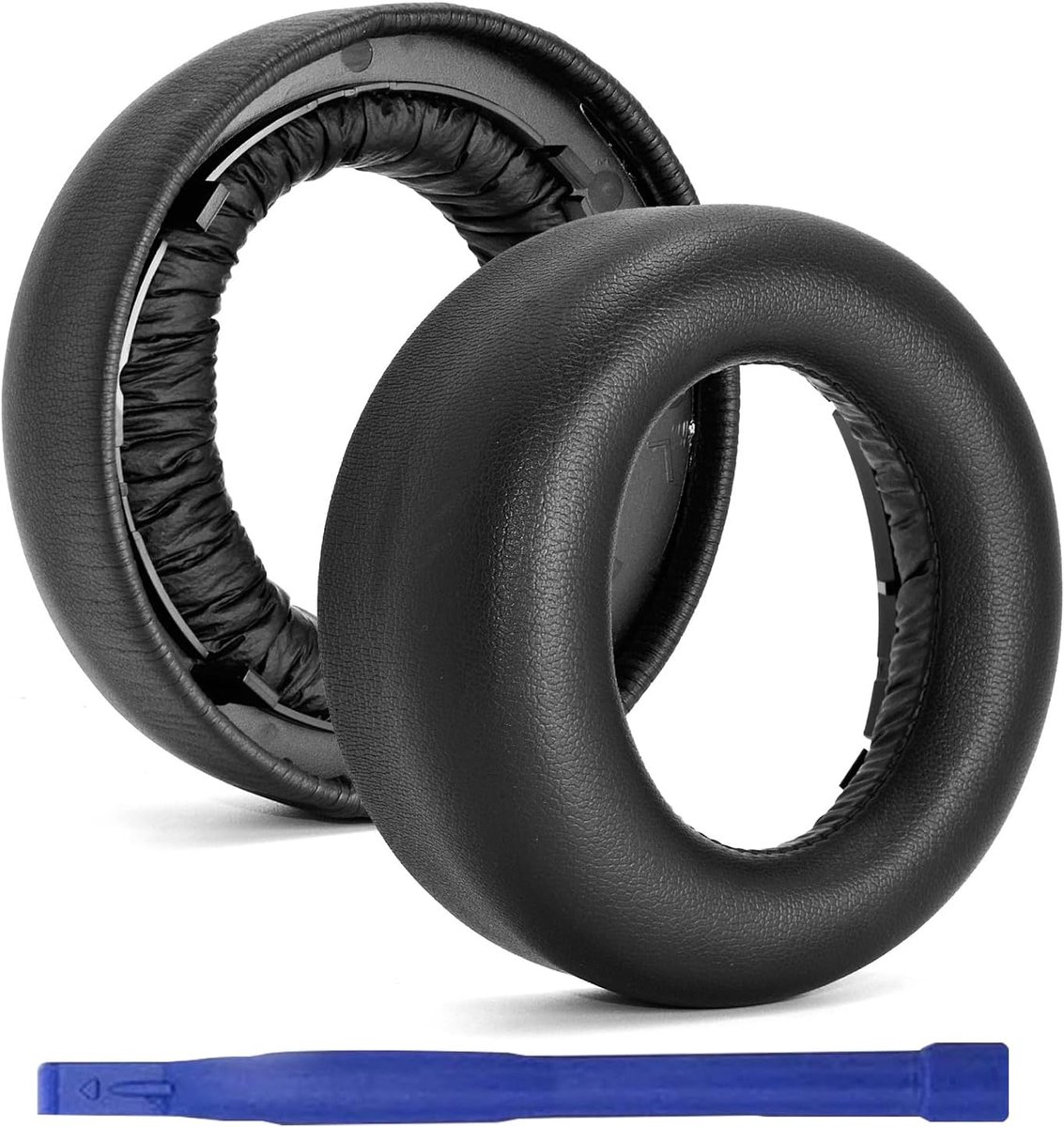 Oorkussens Compatibel met Sony Playstation 5 Pulse 3D Headset, Oorkussens van Comfortabel Proteïne Leer en Geheugen Schuim (Zwart)
