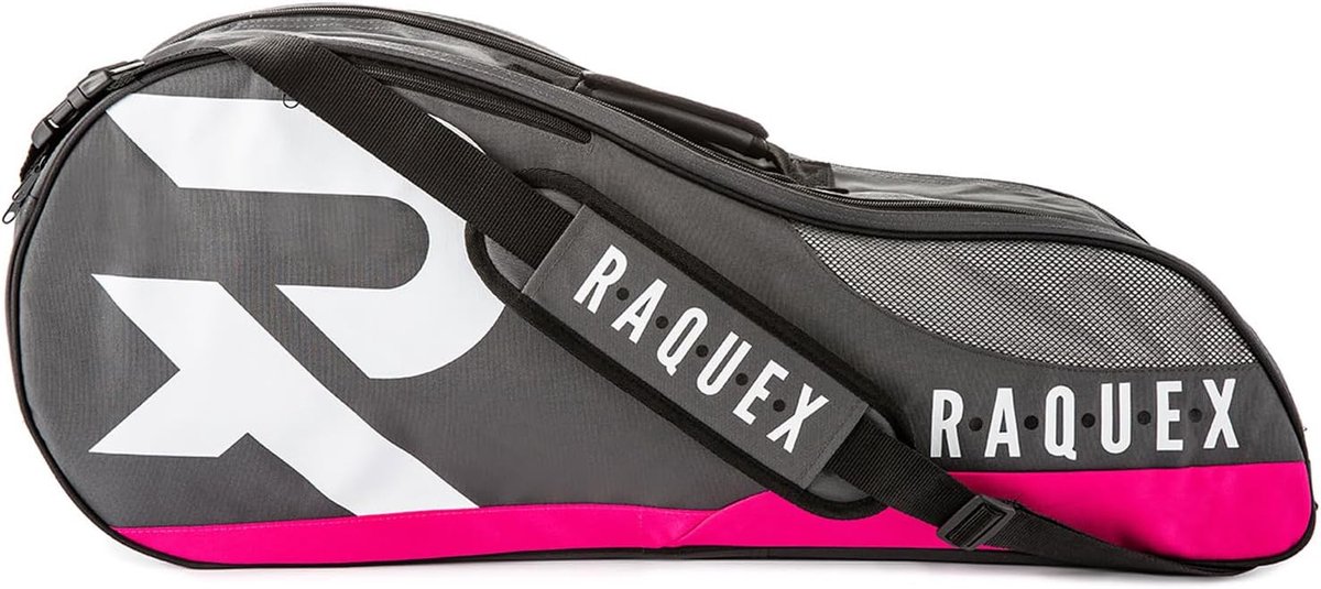 Tennis tas - voor 6 rackets - blauw, zwart of magenta - met aparte schoencompartiment - ideaal voor sporters - ShopVlot