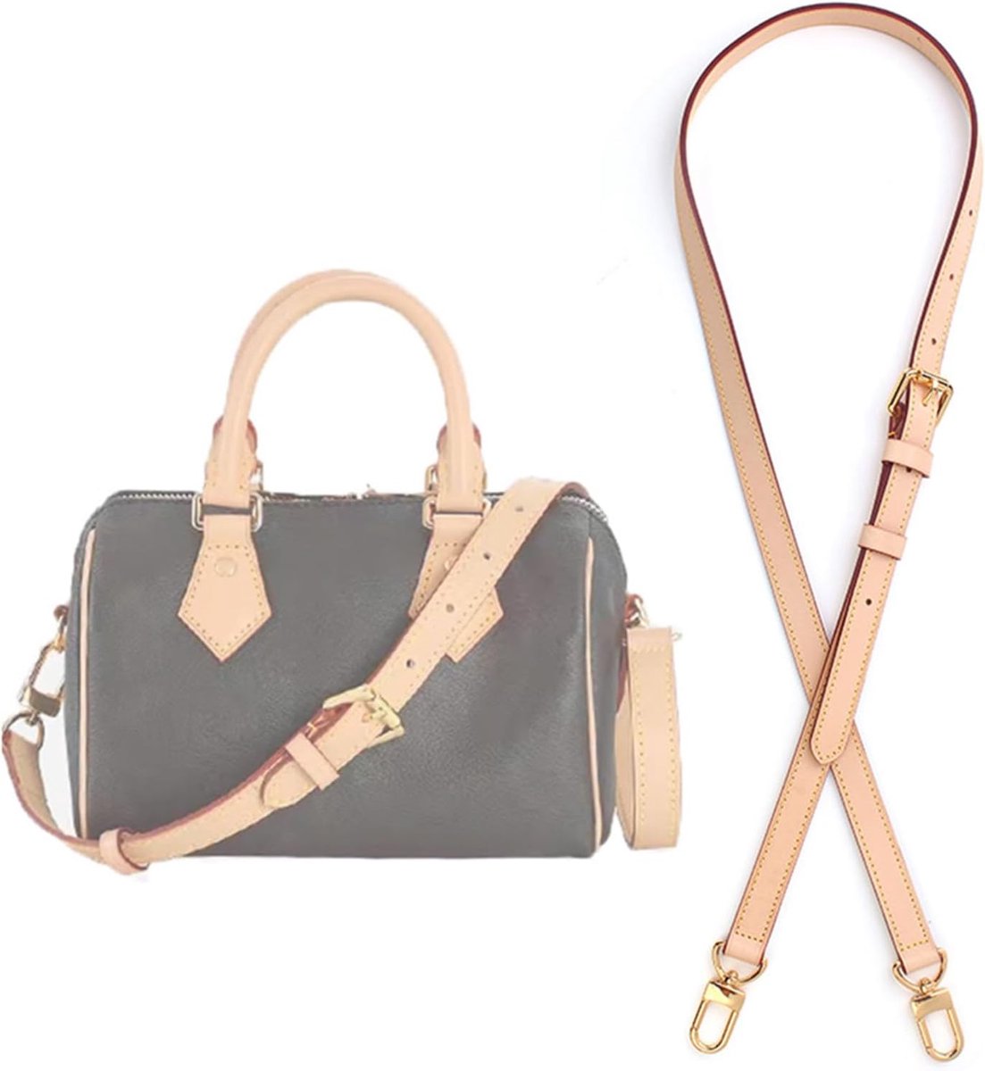 jiesinlov Vachetta Lederen Vervanging Crossbody Tassen Riem Verstelbare Schouderriem voor Nano Noe Alma Speedy 20 25 30 35 (Abrikoos 0,70 Breedte Verstelbaar 39,4-47,2Lengte)