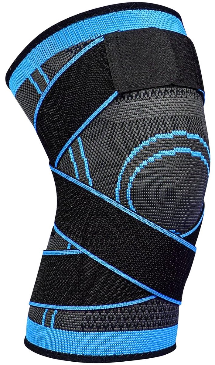 kniebrace voor dames en heren, compressie-kniebrace voor sportschool, verstelbaar, antislip, orthopedische knieband voor artrose knie, gewonde meniscus, sport