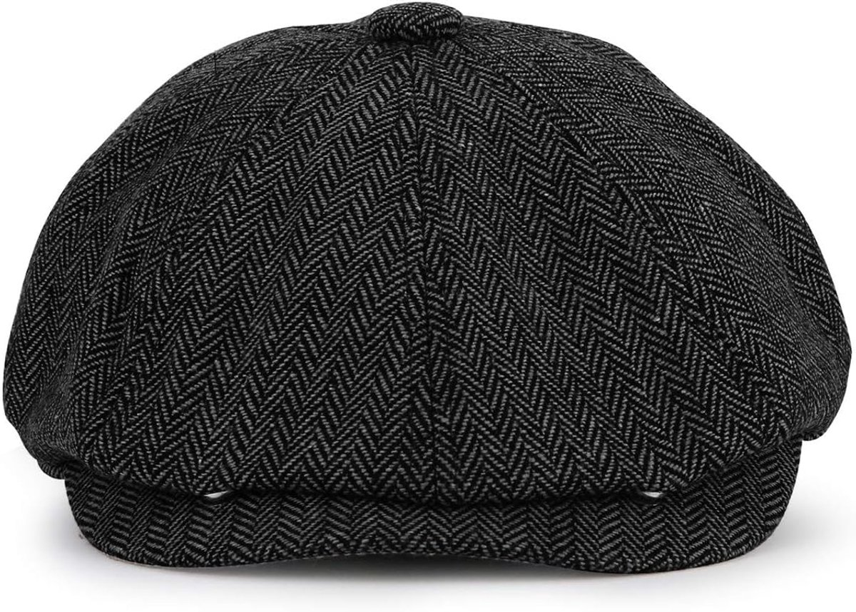 Cap Baker Boy Hat Flat Caps - 8 Panelen Peaky Visgraat Tweed Gatsby
