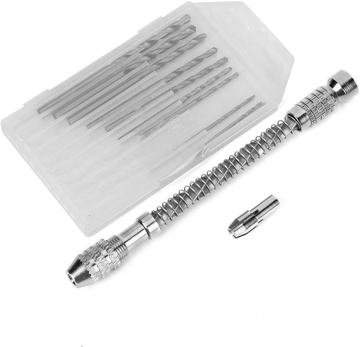 Mini handboor met 10 boren - Aluminium - Semi-automatisch - Ideaal voor modelbouw - ShopVlot