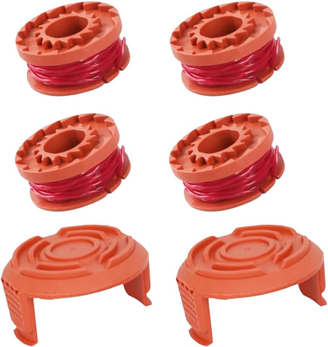 Spoelen WA0004.1/WA0010, compatibel met bosmaaiers en snijders, Ø 1,65 mm & 3 m, draadspoel, reservesnijspoellijn en beschermkap